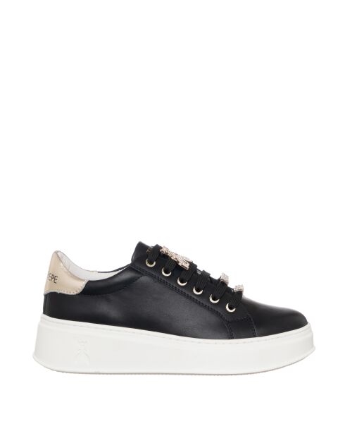 Baskets en cuir Cécile Veau noir