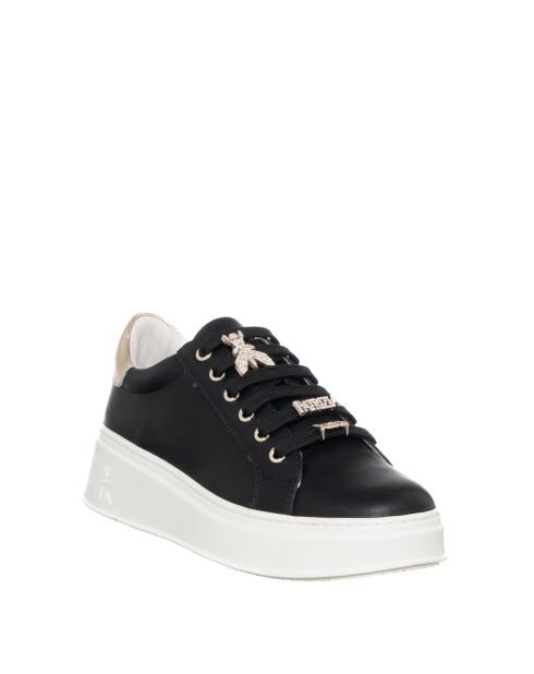 Baskets en cuir Cécile Veau noir