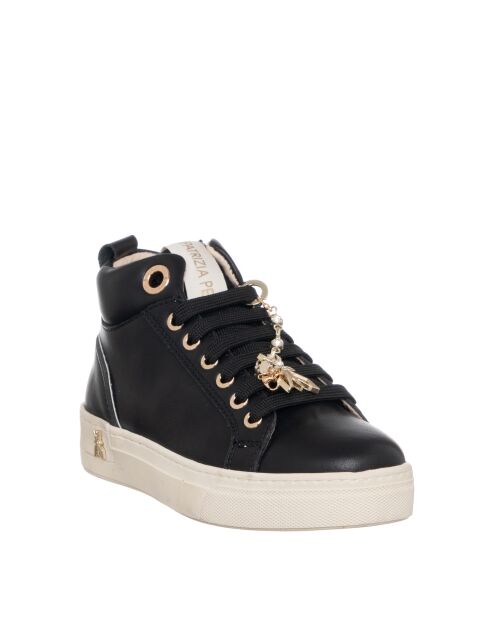 Gaëlle sneakers van zwart kalfsleer