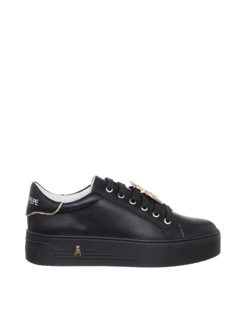 Sneakers Estelle in pelle di vitello nera