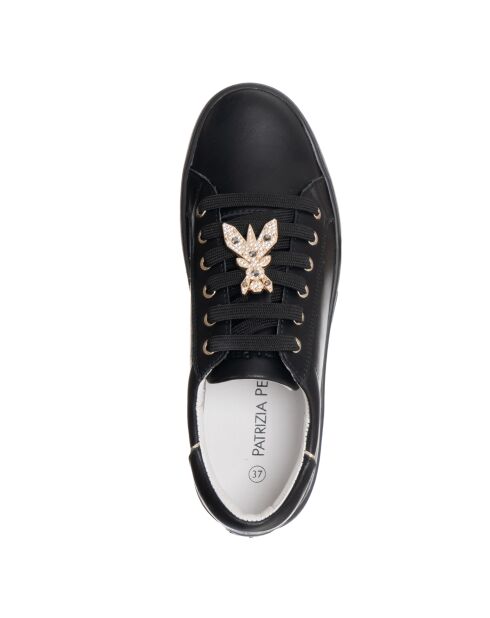 Sneakers Estelle in pelle di vitello nera