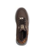 zapatillas 9237 de piel ecológica marrones