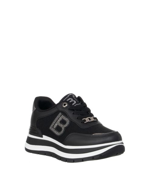 9235 schwarze Sneakers aus Öko-Leder