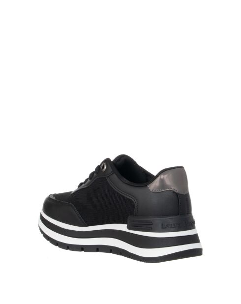 9235 schwarze Sneakers aus Öko-Leder