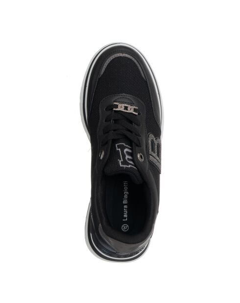 9235 schwarze Sneakers aus Öko-Leder