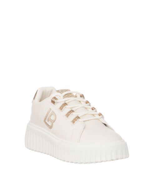 Baskets en cuir écologique Laura Calf Beige