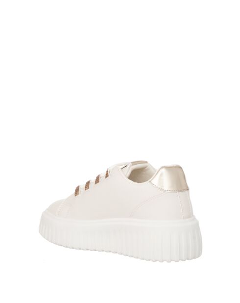 Baskets en cuir écologique Laura Calf Beige