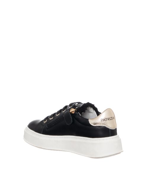 Fanny leren sneakers van zwart kalfsleer