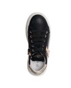 Fanny leren sneakers van zwart kalfsleer