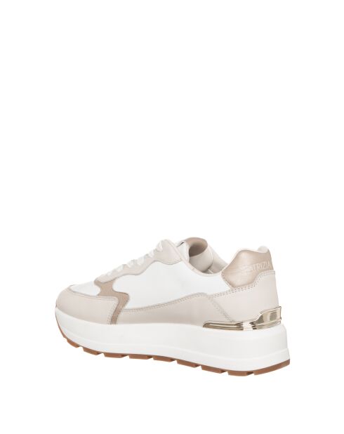 Cremefarbene Sneakers Sabine Veau aus Leder