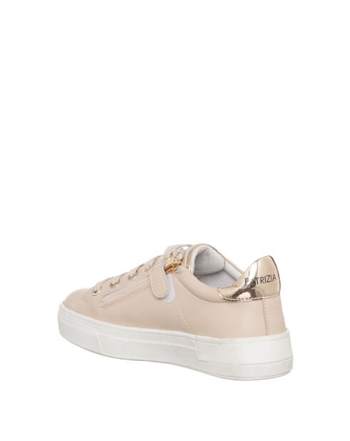 Cremefarbene Sneakers Bérénice Vitello aus Leder
