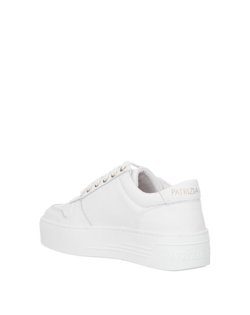 Zapatillas Justine de piel de becerro blancas