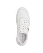 Zapatillas Justine de piel de becerro blancas