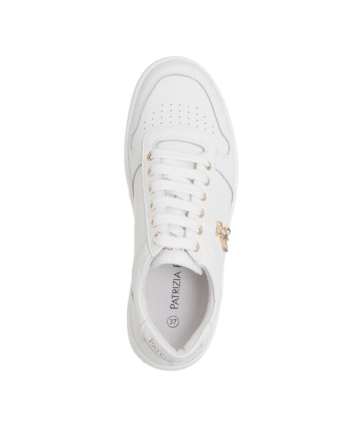 Zapatillas Justine de piel de becerro blancas