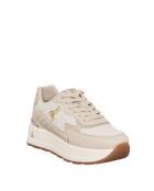 Tiphaine Vitello leren sneakers Off-white Taupe