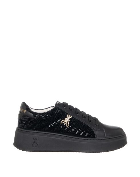 Baskets en cuir Morgane Veau noir