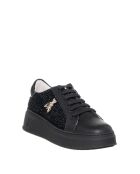Baskets en cuir Morgane Veau noir