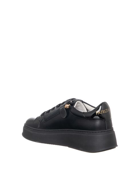 Baskets en cuir Morgane Veau noir