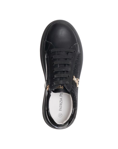 Baskets en cuir Morgane Veau noir
