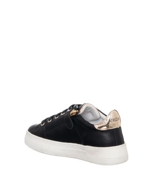 Baskets en cuir Éva Veau noir