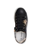 Baskets en cuir Éva Veau noir