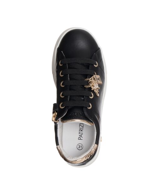 Baskets en cuir Éva Veau noir
