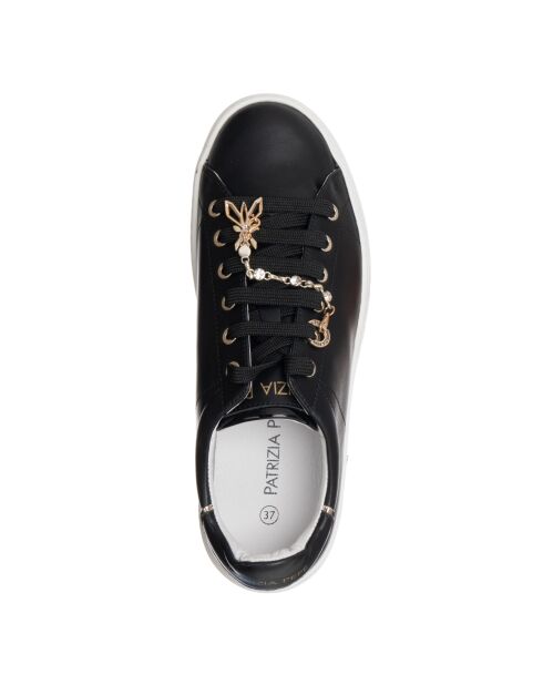 Zwarte sneakers van kalfsleer Elodie