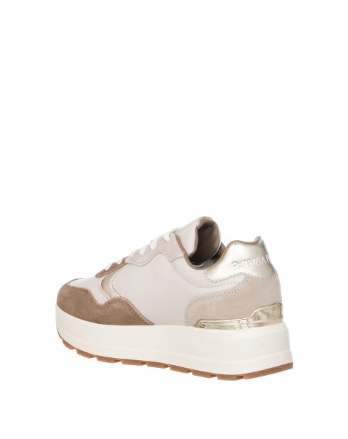 Sneakers Mireille Croust de camel in pelle