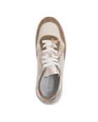Sneakers Mireille Croust de camel in pelle