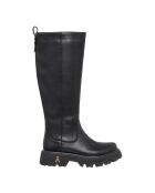 Bottes en cuir Angélique Veau noir