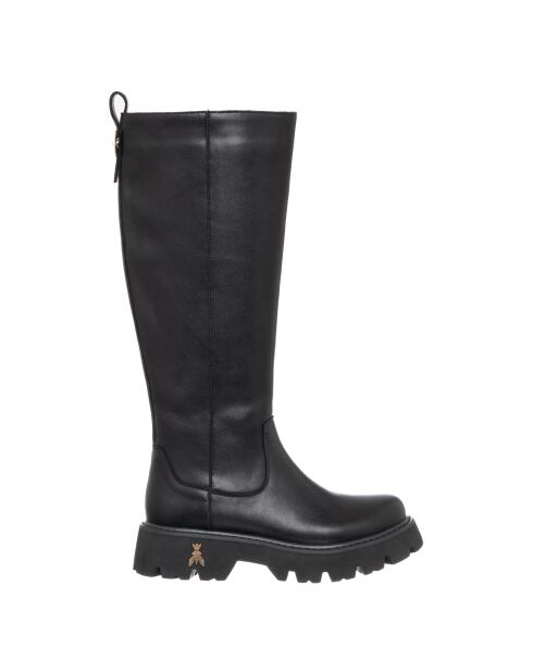 Bottes en cuir Angélique Veau noir