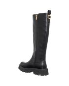 Bottes en cuir Angélique Veau noir