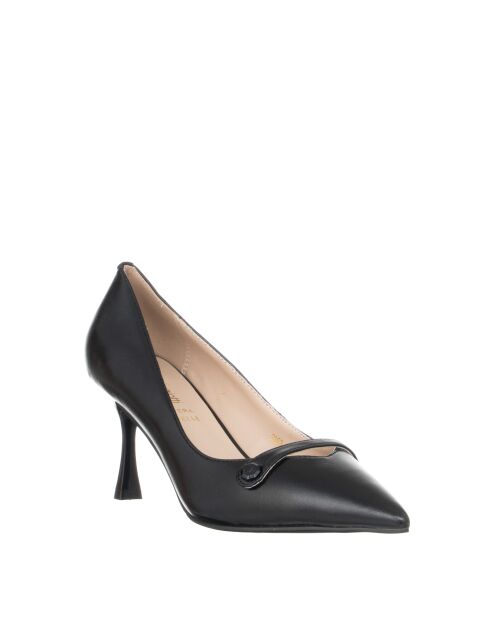 Escarpins en cuir écologique 9353 Noir