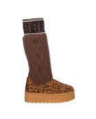 9268 Stivali Leopard in ecopelle