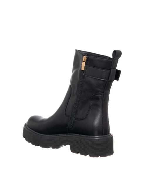 Sabrina leren laarzen van zwart kalfsleer