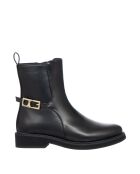 Delphine leren laarzen Zwart schurend leer