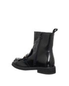 Florence leren laarzen Zwart schurend leer