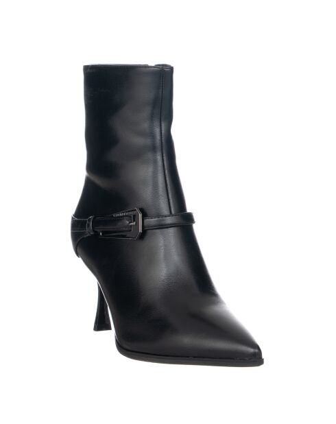 9360 schwarze Öko-Lederstiefel