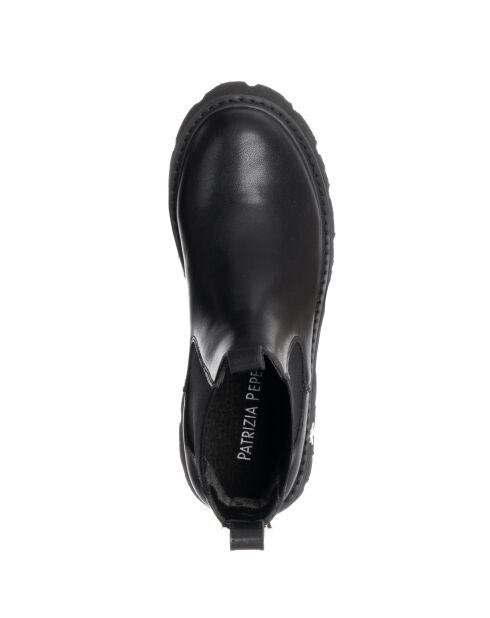 Ophélie leren laarzen van zwart kalfsleer