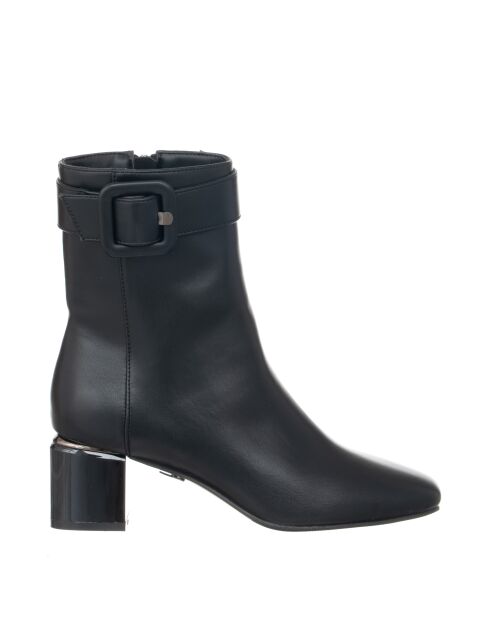9369 schwarze Lederstiefel