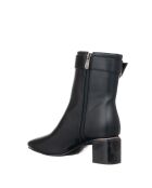 9369 schwarze Lederstiefel