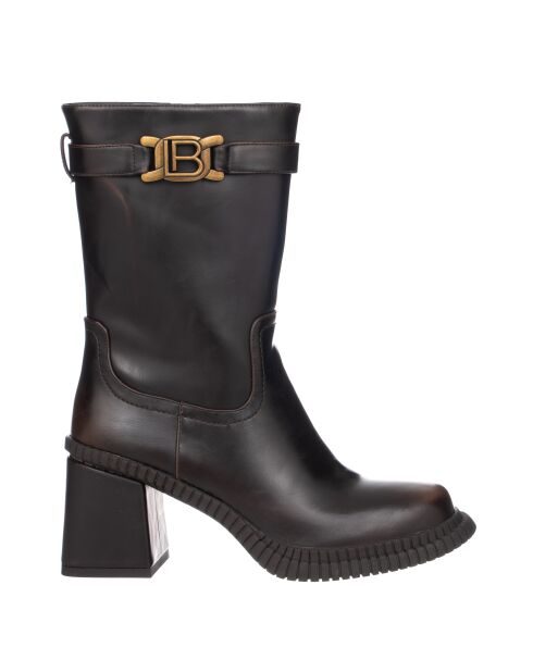 9347 braune Öko-Lederstiefel