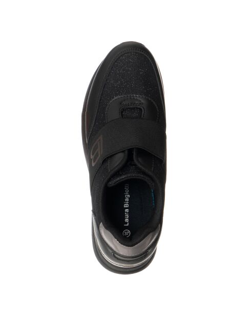 Sneakers en cuir écologique 9253 Noires