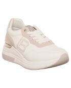 Sneakers en cuir écologique 8923 Blanches
