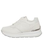 Sneakers en cuir écologique 8901 Blanches