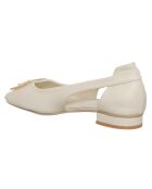 Ballerines en cuir écologique 8033 crème