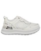 Sneakers en cuir écologique 8918 Blanches