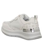 Sneakers en cuir écologique 8918 Blanches