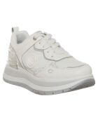 Sneakers en cuir écologique 8918 Blanches