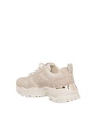 Sneakers en cuir écologique 9215 Beiges